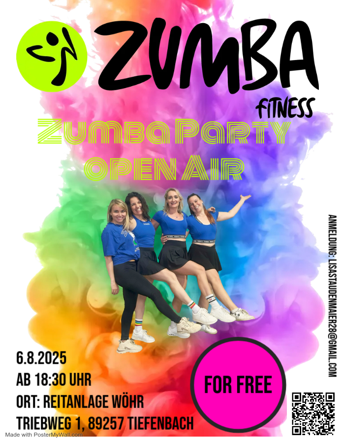 Zumbaparty 6.8. Poster